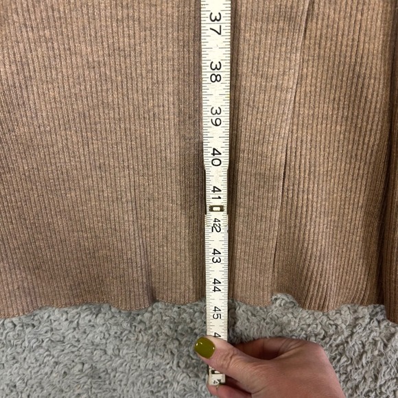 Quince Midi Sweater Dress M Long Sleeve Side Slit Mock Neck Quiet Luxury NWT - Picture 8 of 8